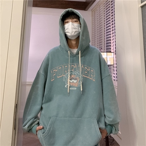 新款秋冬港风宽松连帽套头卫衣X5665-常规P70控88-加绒P80控98图片