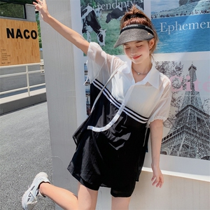 182-8506-P120-K178--设计感撞色防晒套装图片