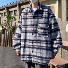 小香风青年毛呢外套男秋季复古夹克设计感情侣休闲上衣LH107-P68，男装夹克，星座1008