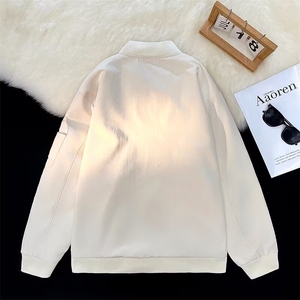 美式潮牌机车服夹克男女秋冬情侣款宽松高级感百搭休闲棒球服外套图片