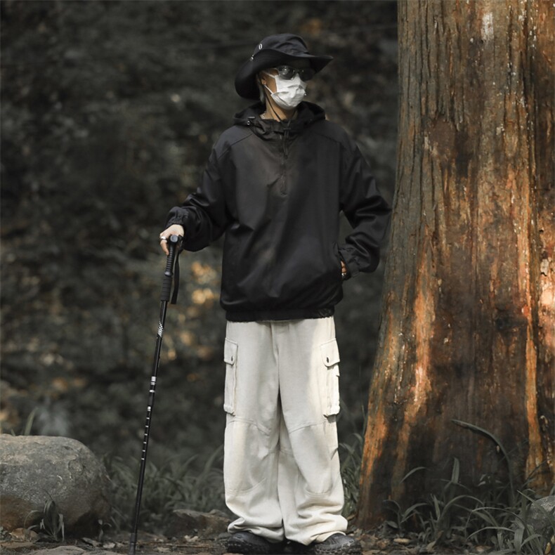春秋工装连帽外套男宽松韩版情侣嘻哈街头潮冲锋上衣JK0416-P55,男装夹克,星座308B-1