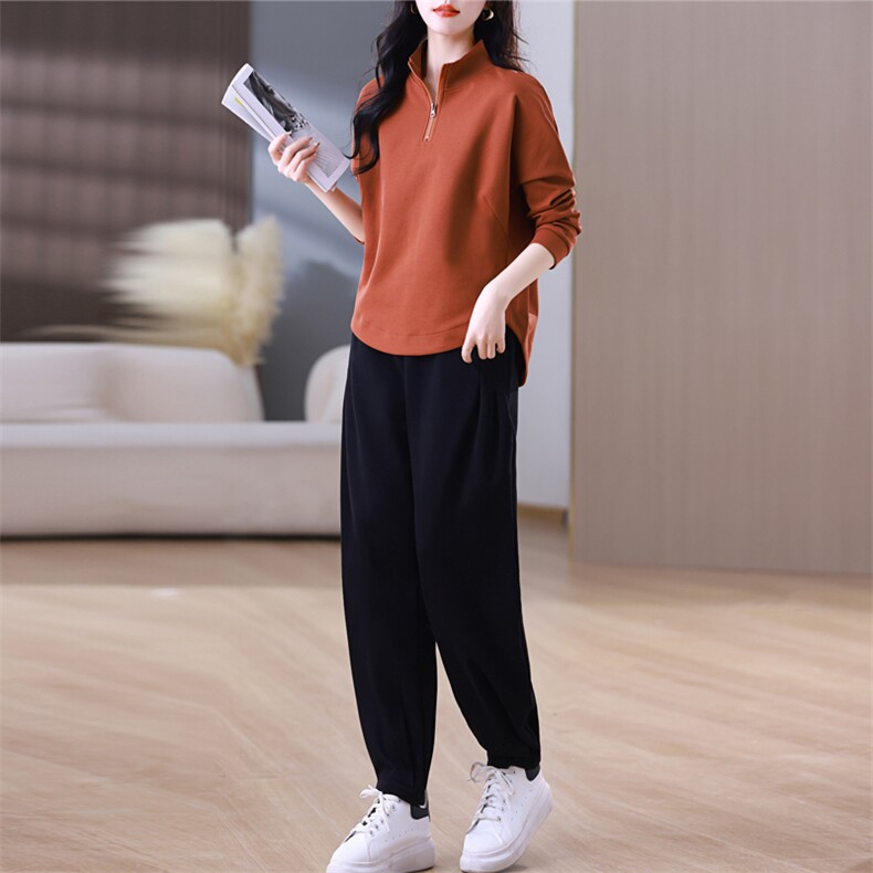 休闲运动服套装女2025新款春秋装时尚套装韩版宽松显瘦卫衣两件套，女装套装/套裙，璐依舞