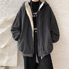 控价158牛仔棉衣男大码加绒羊羔绒牛仔棉服男棉袄NM53322-P140，男装棉衣，电商A040