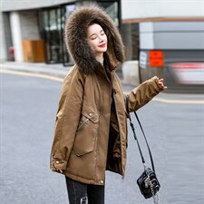 咖色（配高仿毛领）