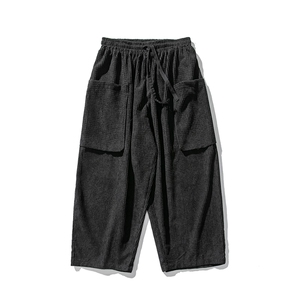 23秋装 日系大码港风灯芯绒直筒阔腿裤休闲裤风中性 K125/P65图片