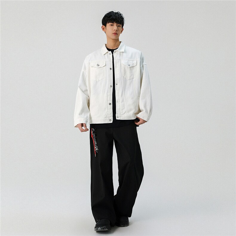 25款抖音品质男士宽松纯色情侣休闲水洗外套上衣N961/P85128,男装夹克,星座202