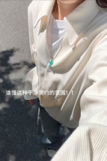 法式松弛感休闲衬衫日系设计感个性情侣款外套HY870TP48控78，男装衬衫，电商A102B
