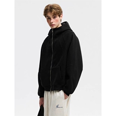 全棉重磅380克开衫拼接boxy套头外套男AH939-特P52不议价，女装短外套，星座610B-1