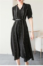 【夏季新款】高档次波点连衣裙，女装连衣裙，梦中秋月