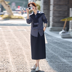 现货2025年秋季新款条纹披肩半身裙三件套，女装套装/套裙，盈茜