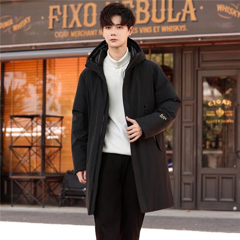 高端羽绒服高级感黑金冬装男士中长款羽绒服313B--WH25839-P320，男装羽绒服，星座313B