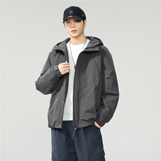 2025新款秋冬季加厚夹棉上衣服连帽外套男士工装保暖夹克W0132，男装夹克，电商D215
