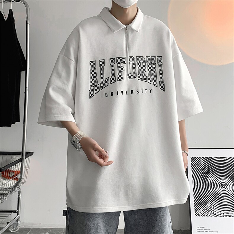 新款优品男士短袖刺绣印花T恤宽松上衣ZD3318-P48图片