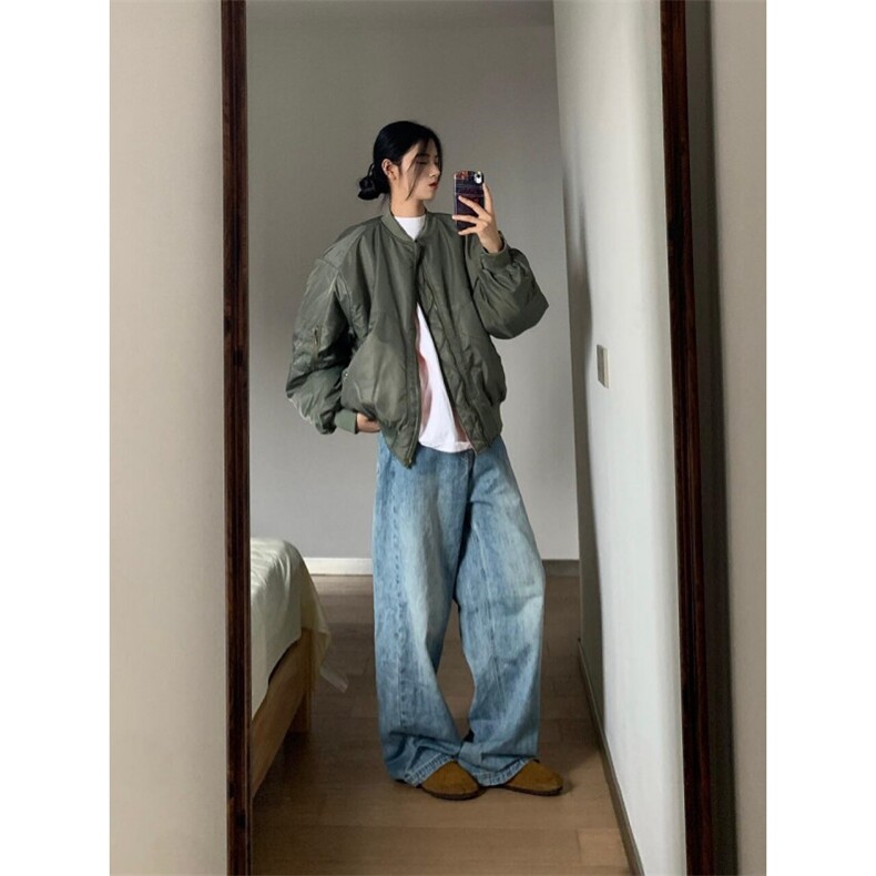 美式bomber飞行员夹克棉服男款冬季潮牌高级感外套cleanfit棒球服,男装夹克,星座1007（原301D）
