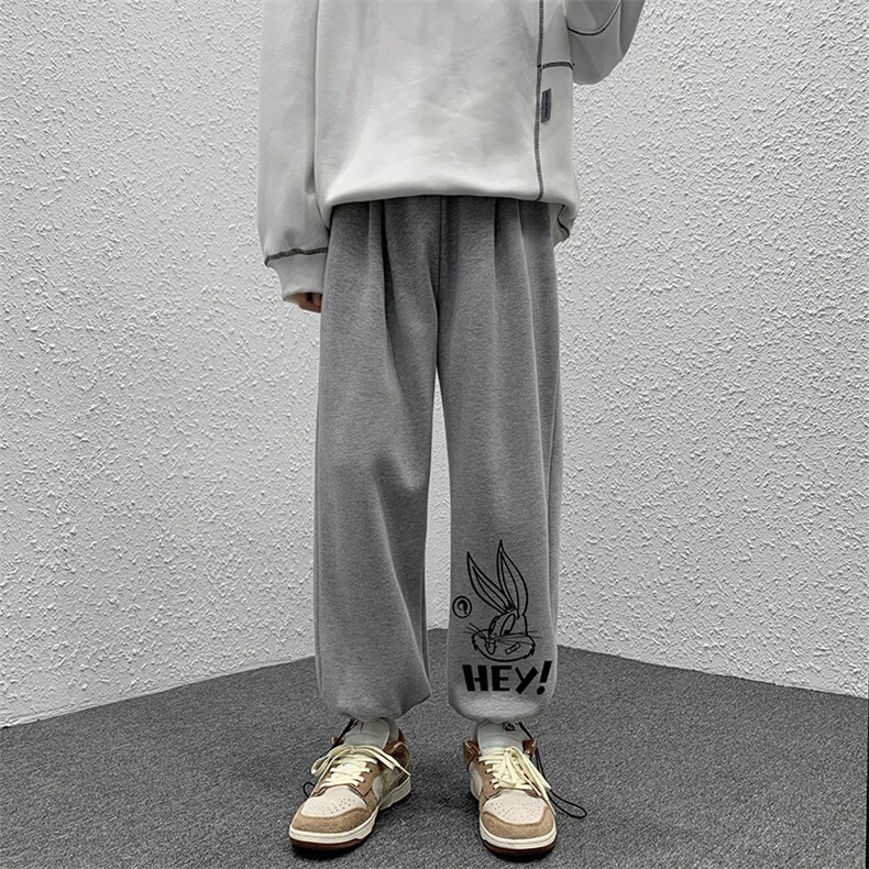 K13197-P35加绒-P45可束脚加厚加绒运动裤男大码宽松直筒卫裤男,男装休闲裤,电商A040