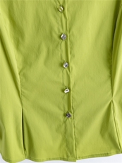 夏新新款短袖纯色收腰显瘦衬衫女，女装衬衫，水衣源