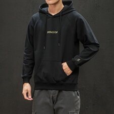 2021春季新日系马切达大码潮男字母刺绣连帽套头卫衣W605-P45，男装卫衣，电商A001