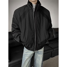 【001】立领外套男加厚加棉宽松休闲夹克棉服上衣A079-M669-P75，男装夹克，电商A079