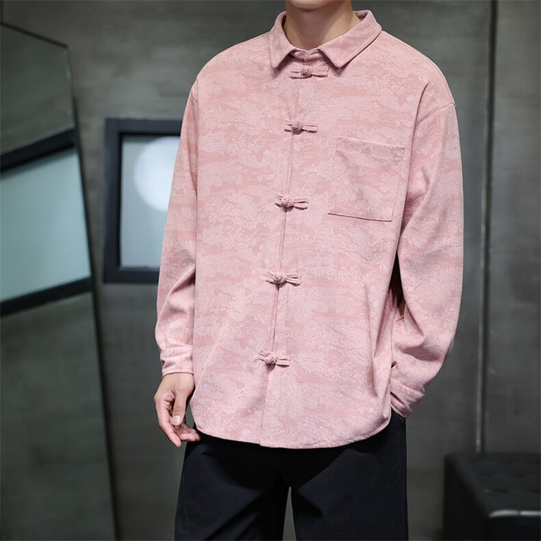 2026春装新款 灯芯绒 清明上河图 风盘扣唐装汉服 2535-P60图片