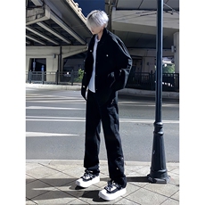 B221美式ins高街暗黑小众个性铆钉小脚牛仔裤LK23142-P65控88，男装牛仔裤，电商B221