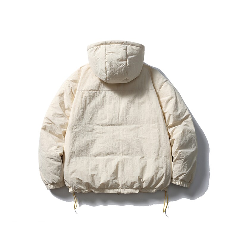 南夏乔装2025冬季新款日系不规则贴补连帽90羽绒服休闲面包羽绒袄,男装羽绒服,电商S006（B521）
