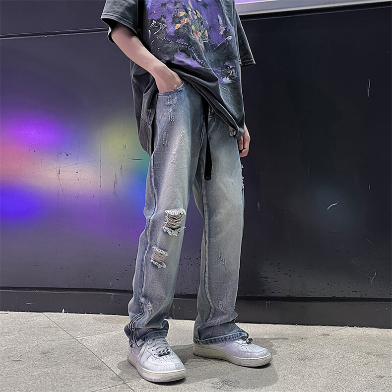 拉链破洞牛仔裤品质好直播品质B342-K955-特P40,男装牛仔裤,电商B342