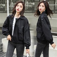 短款风衣外套女春秋新款韩版宽松小个子休闲百搭工装夹克上衣，女装风衣，微微衣阁