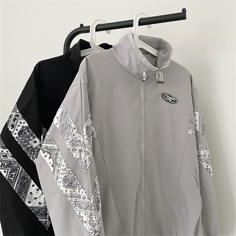 腰果花外套男oversize夹克春秋ins港风宽松高街上衣服JK8840-P48图片