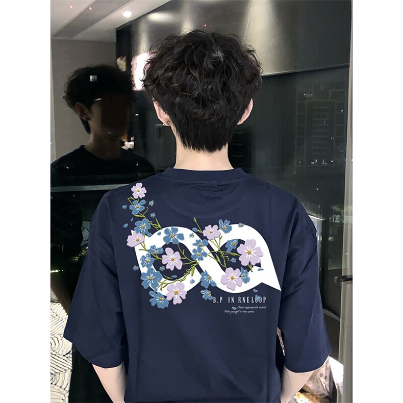 万针全刺绣解构设计260克重磅双纱纯棉高品质美式高街短袖T恤特39，男装T恤，电商A486