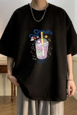 麂皮绒短袖t恤男大码半袖男酒店风JD82332-P25，男装T恤，电商A040