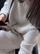 新款女装羊毛衫羊毛百搭宽松时尚保暖上衣，女装羊毛衫，恩泰羊绒