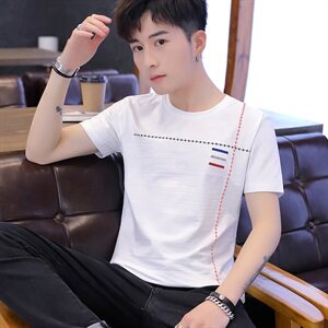 家乐2003男士短袖T恤2021春新款休闲修身韩版潮流个性帅气图片