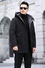 羽绒服男中长款潮流男士连帽休闲保暖厚款冬装外套KCN3019-5-P295，男装羽绒服，电商B212（原钱塘6029）