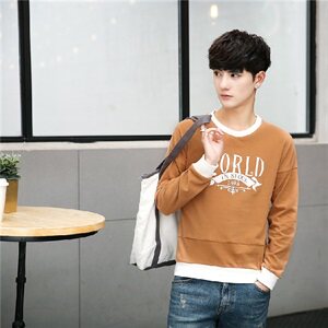 秋季男水洗全棉套头青春卫衣703-W02