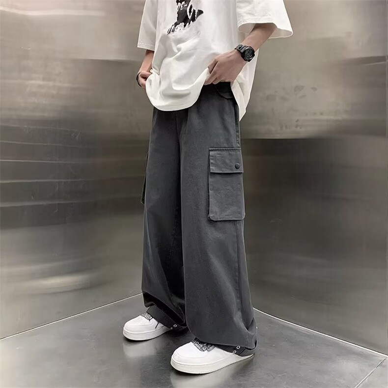 日常长裤休闲裤新款男工装裤文艺重工纽扣工装裤K268P58,男装休闲裤,星座1116-2