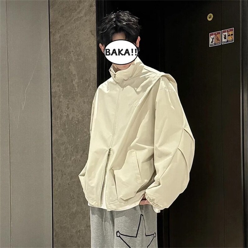 网图立领防冲锋衣男潮牌飞行员夹克机能风痞帅外套K2610-P58,男装夹克,星座1001-1