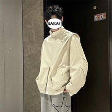 网图立领防冲锋衣男潮牌飞行员夹克机能风痞帅外套K2610-P58，男装夹克，星座1001-1