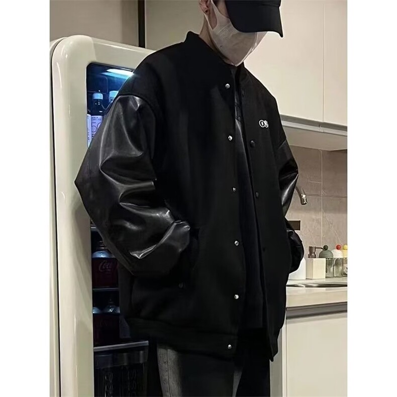 单排扣青春流行毛呢印花春秋夹克标准纯色简约棒球领长袖外穿男,男装夹克,星座1210-1