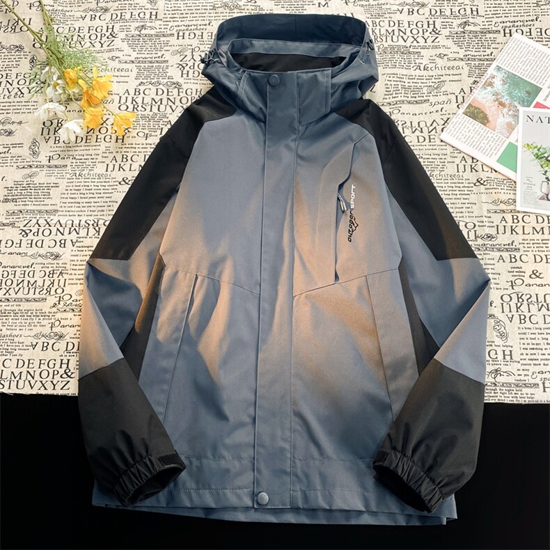 冲锋衣卸防风防水摇粒绒冲锋衣登山服外套A068-QZQJK01-TP60图片