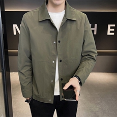 WT1906-P75秋季翻领夹克男士简约上班潮流休闲衬衫领外套，男装夹克，星座703-1