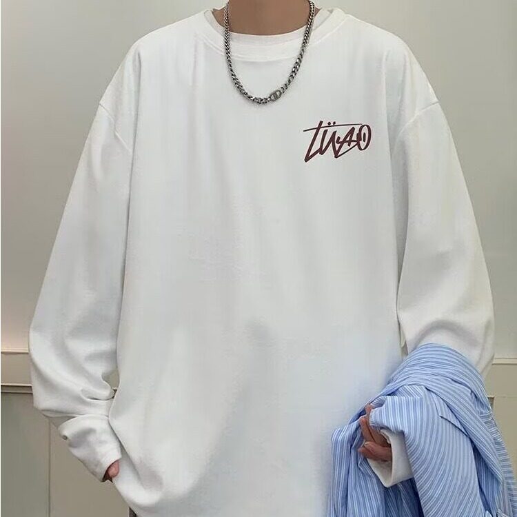 025长袖t恤男夏季时尚宽松重磅潮牌印花字母美式学生长袖上衣服,男装T恤,星座218-1（原230）
