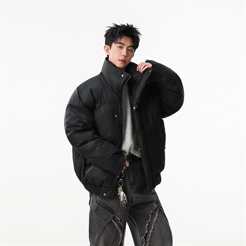 现货万件入仓供抖音得物防水防污立领pu皮棉服218-7-M120-特60,男装皮衣,星座218-7
