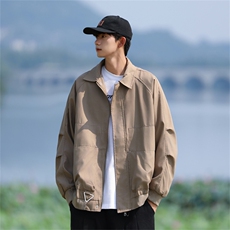 外套男韩版潮流宽松百搭纯色日系帅气2024秋冬ins夹克W6105-P56，男装夹克，星座412-3