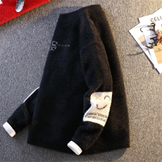秋冬季水貂绒毛衣男装学院针织衫大码上衣圆领A266-ZZS5509-P48，男装针织衫/毛衣，电商A266