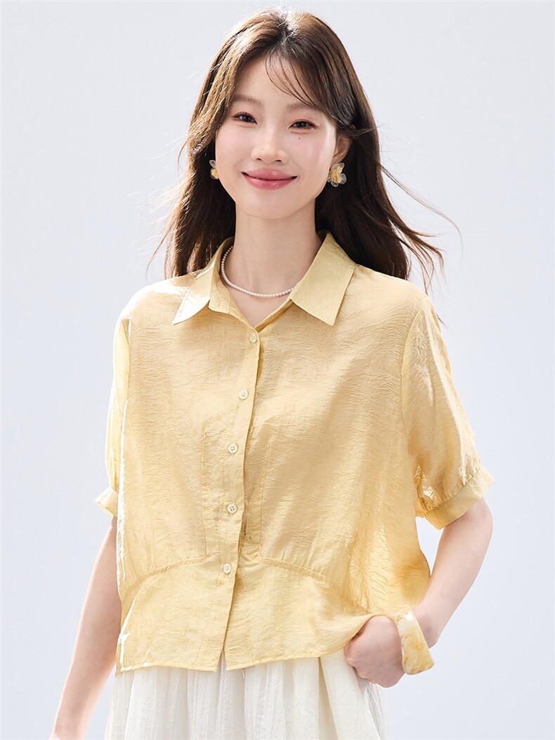 现货2026夏装新款透气亲肤舒适女士衬衣上衣,女装衬衫,木子恋