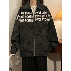 春秋季皮衣外套男女同款新款美式夹克XZ102B-1-JK2539P65，男装夹克，星座102B-1