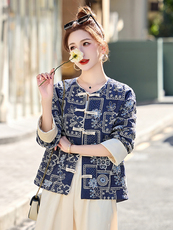 K姐重工立体刺绣休闲宽松气质风外套女，女装短外套，布芭啦