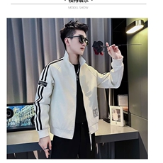 春秋常规款长袖青少年拉链外穿撞色棒球服外套韩版潮流男装休闲，女装短外套，星座218-1（原230）