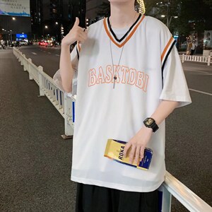 V领套头背心男潮流百搭休闲运动背心T13P24图片