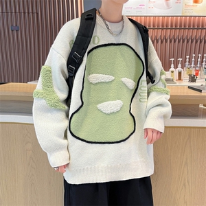 毛衣男韩版潮流宽松日系针织衫冬季ins慵懒线衣外套MY05628-P53图片